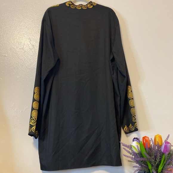 LUC MATTON African Dashiki Black and Gold New with stags XXL - Picture 5 of 5
